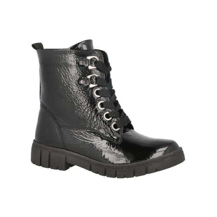 Women's Wide Fit DB Ampthill Water Resistant Boots in Black Leather - Image 8