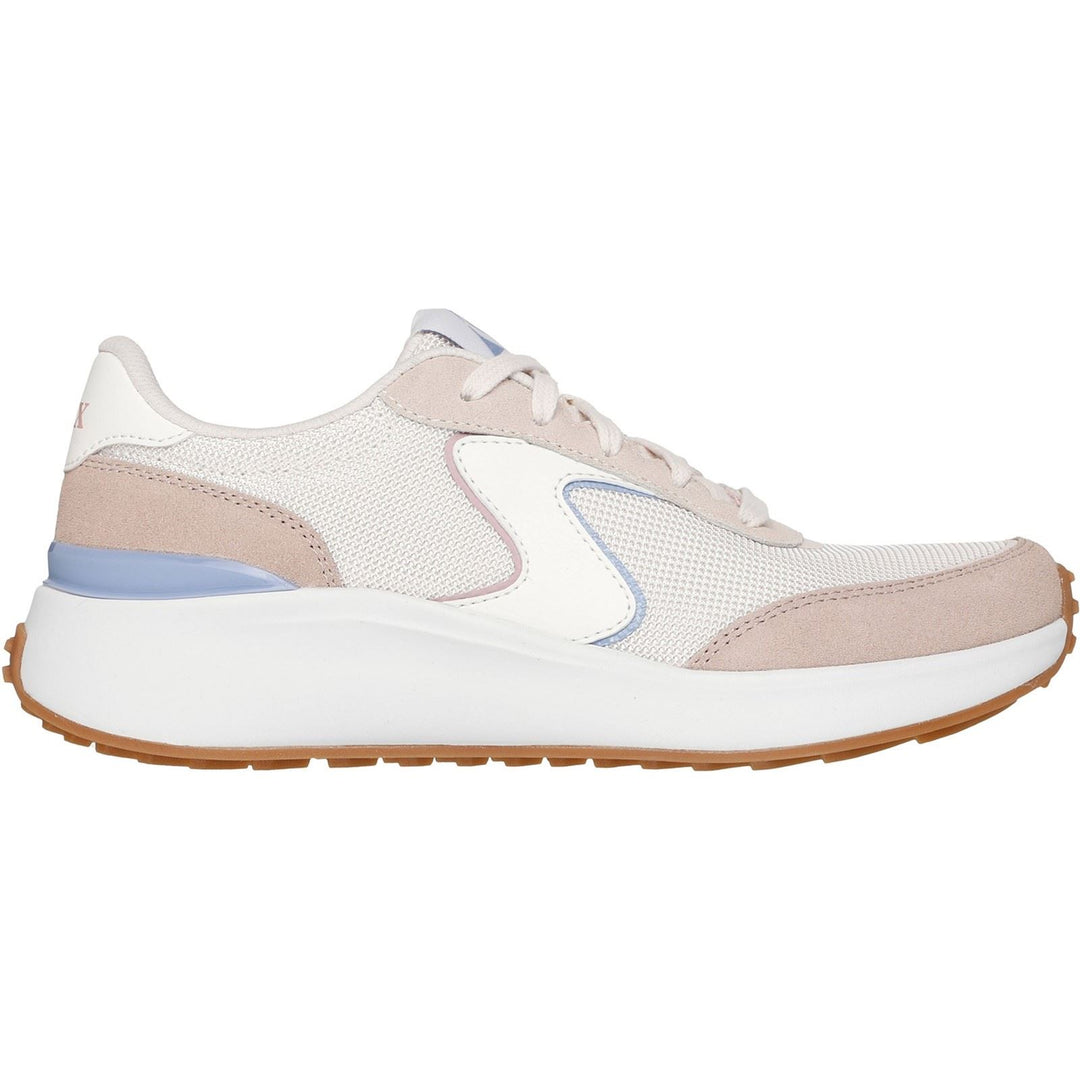 Women's Wide Fit Skechers 150600 Blvd Retro Revival Trainers in Light Pink/Purple - Image 2