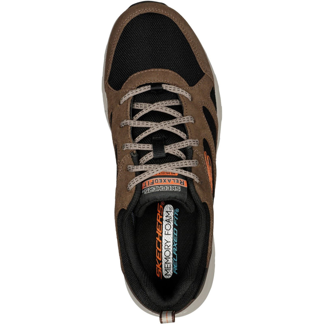 Men's Wide Fit Skechers 237348 Oak Canyon Sunfair Trekking Low Cut Trainers - Brown/Black in Brown/Black - Image 6