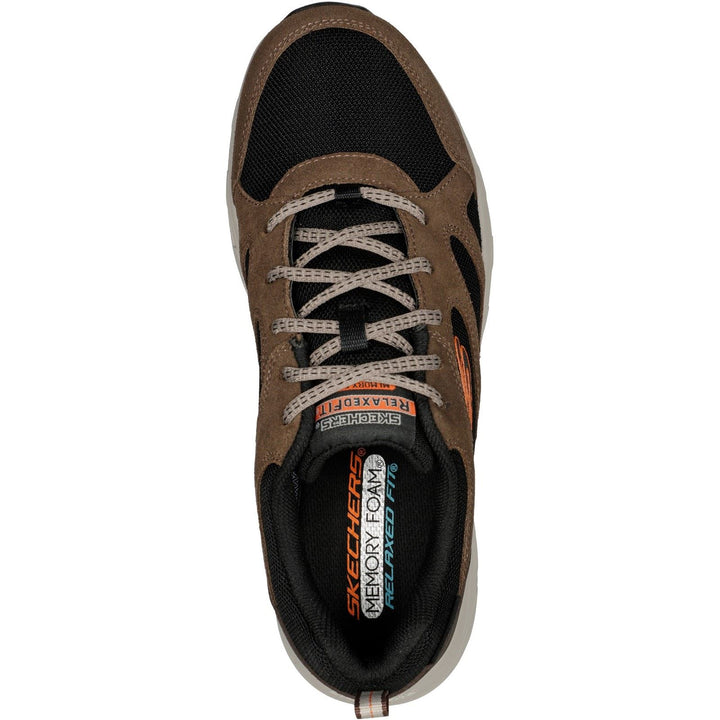 Men's Wide Fit Skechers 237348 Oak Canyon Sunfair Trekking Low Cut Trainers - Brown/Black in Brown/Black - Image 1