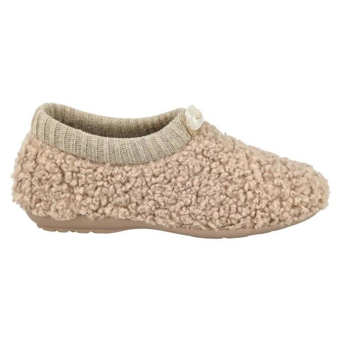 Women's Wide Fit DB Florentine Slippers in Grey Textile - Image 8