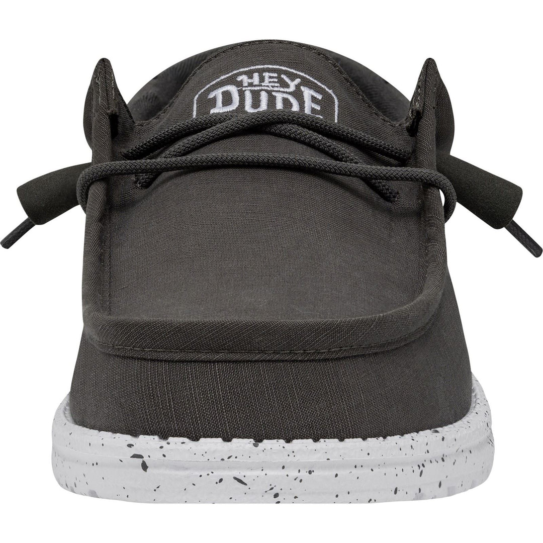 Men's Heydude 40009 Wally Slub Classic Slip On Shoes in Dark Grey - Image 5