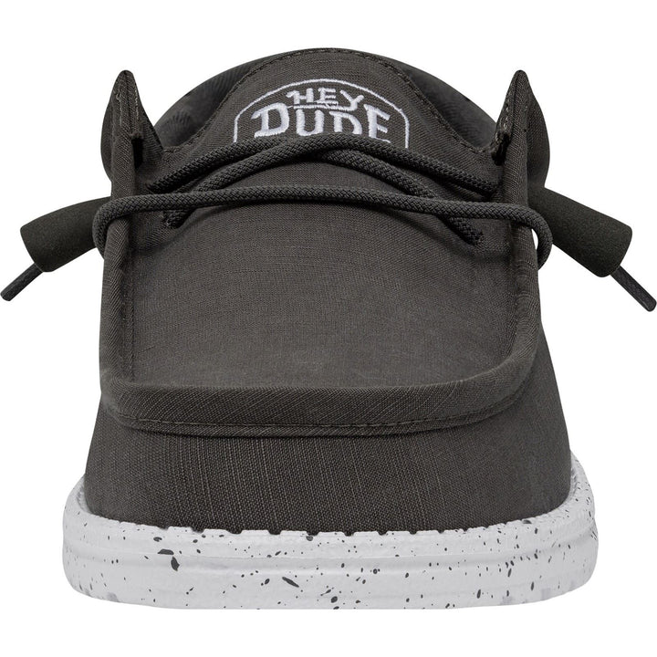 Men's Heydude 40009 Wally Slub Classic Slip On Shoes in Dark Grey - Image 1