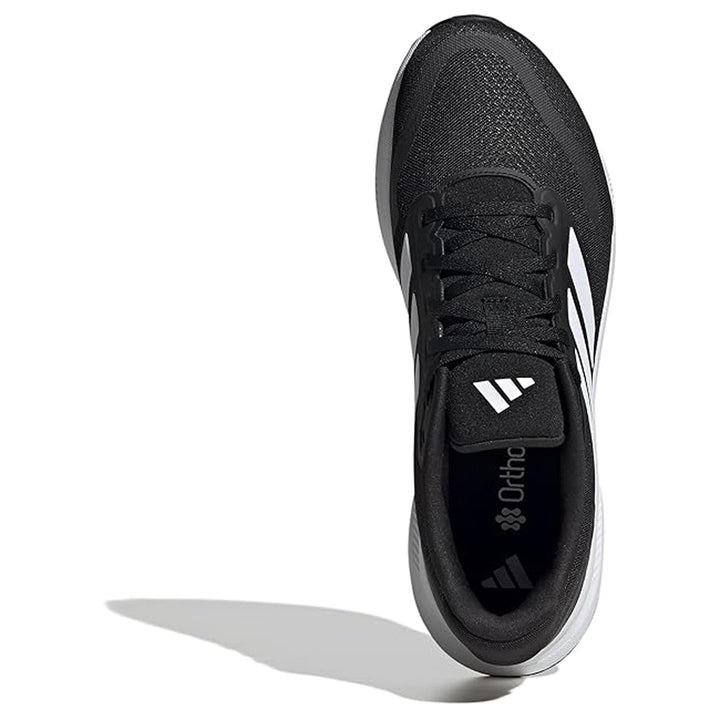 Men's Wide Fit Adidas Runfalcon 5 Walking/Running Trainers in Black/White - Image 1