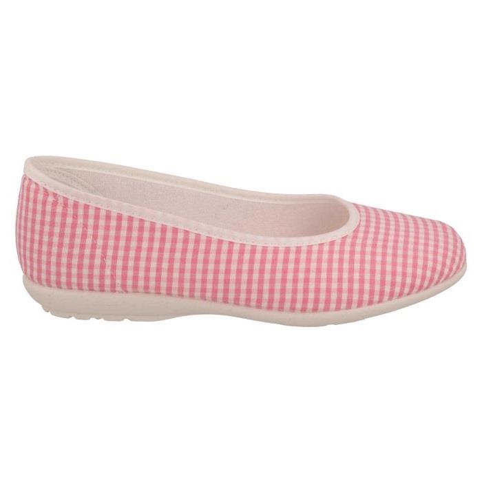 Women's Wide Fit DB Anenome Canvas Pumps in Blue Gingham Canvas - Image 1