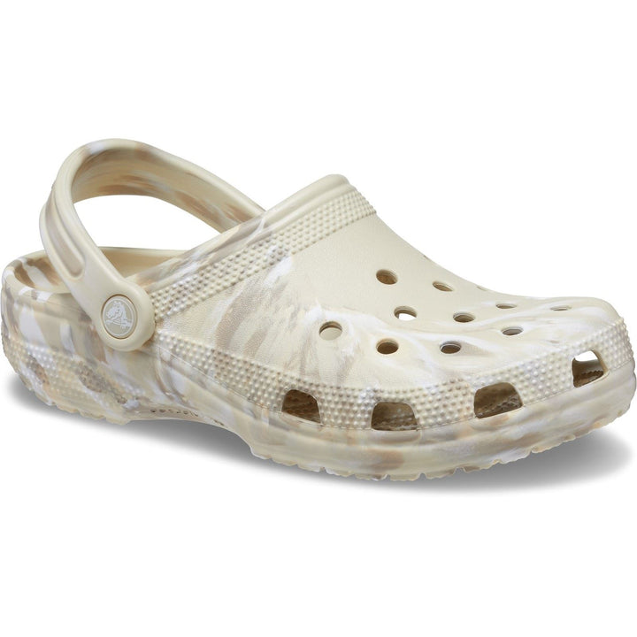 Women's Crocs 206867 Classic Marbled Clog Sandals in Bone/Multi - Image 1