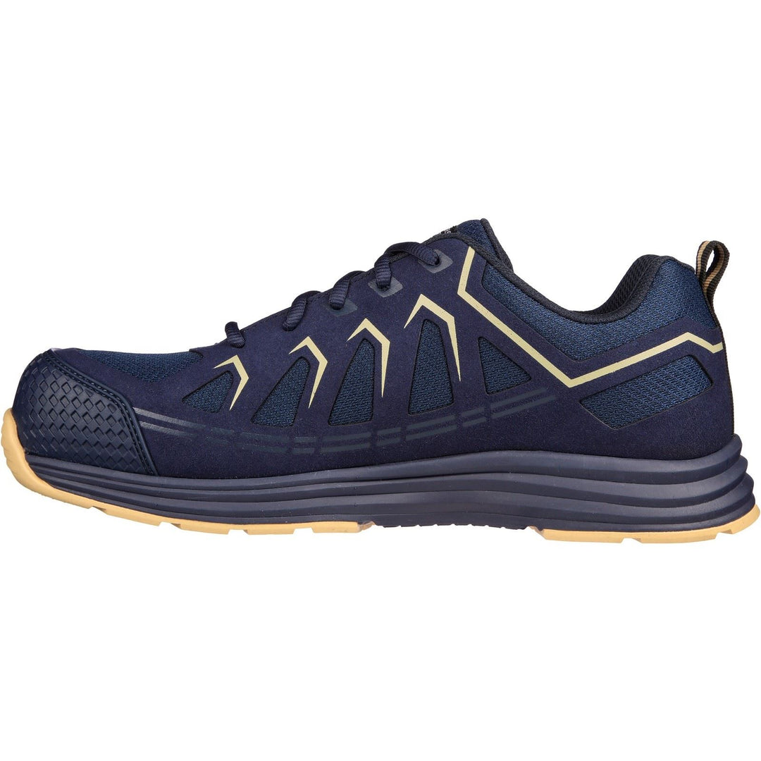 Men's Wide Fit Skechers 200127EC Malad II Safety Trainers - Navy/Tan in Navy/Tan - Image 5