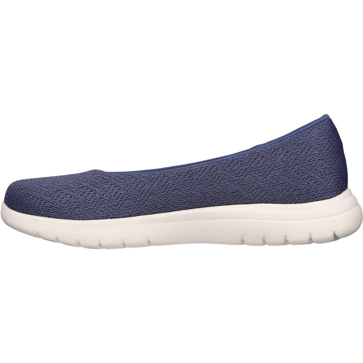 Women's Wide Fit Skechers 136530 On The Go Flex Cherished Shoes in Navy - Image 1