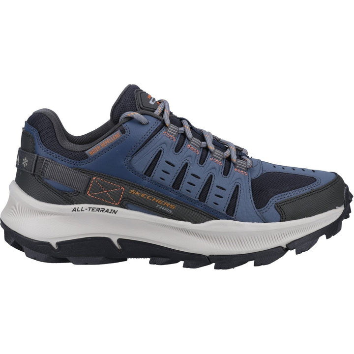 Men's Wide Fit Skechers 237501 Equalizer 5.0 Trail Solix Trainers in Navy/Orange - Image 1