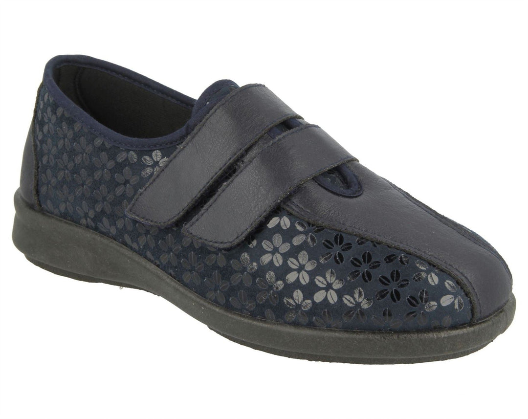 Womens Wide Fit DB Azalea Shoes in Black Stretch - Image 6
