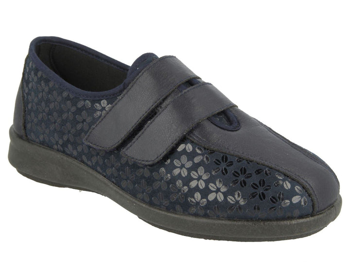 Womens Wide Fit DB Azalea Shoes in Black Stretch - Image 1