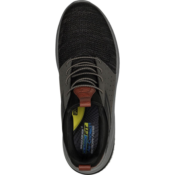 Men's Wide Fit Skechers 210238 Delson 3.0 Cicada Trainers in Black/Grey - Image 1