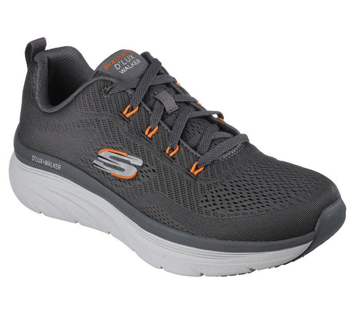 Men's Wide Fit Skechers 232364 Relaxed Fit Meerno D'lux Walker Trainers in Black/Red - Image 1