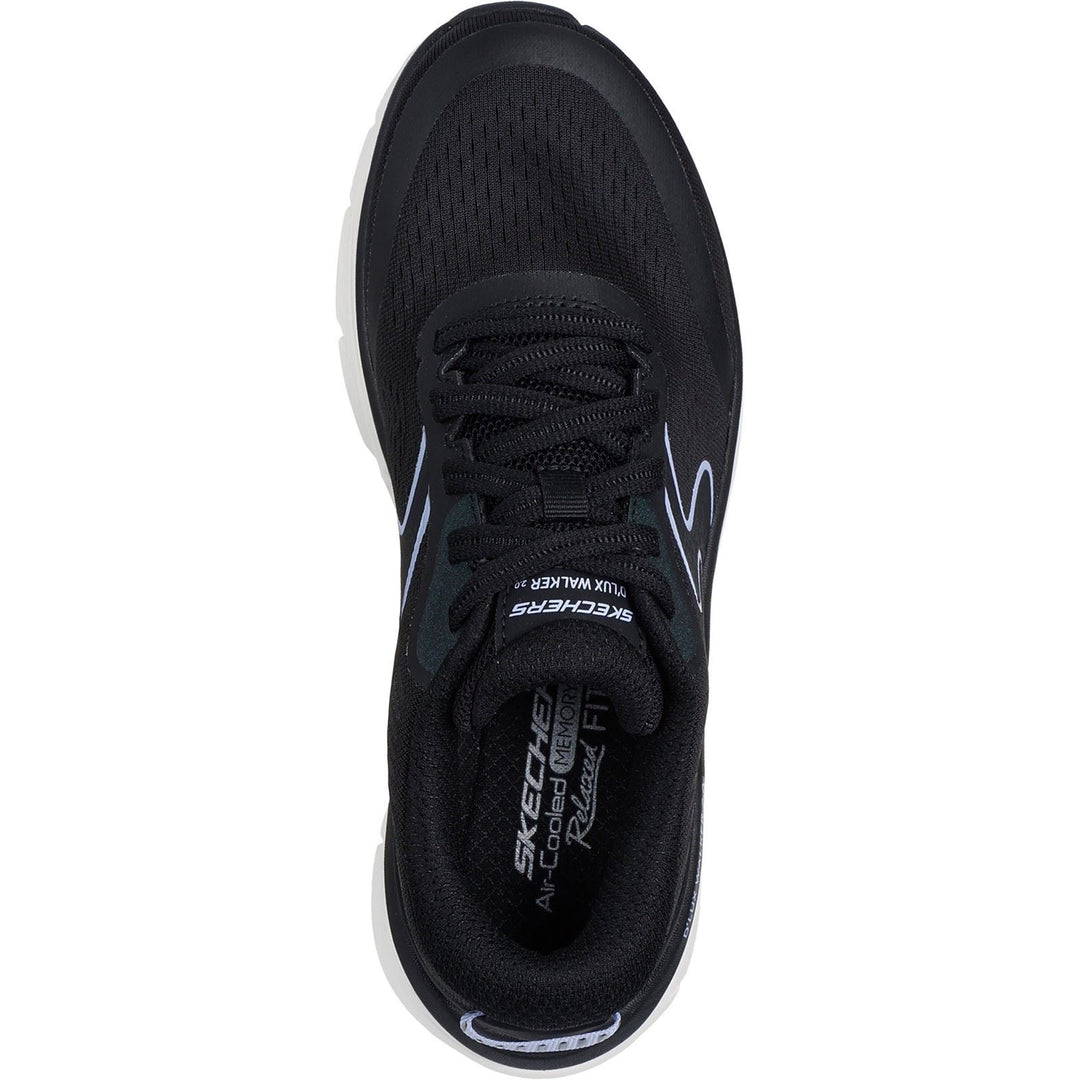 Women's Wide Fit Skechers 150007 D'lux Walker 2.0 Active Pace Trainers in Black/Lavender - Image 5