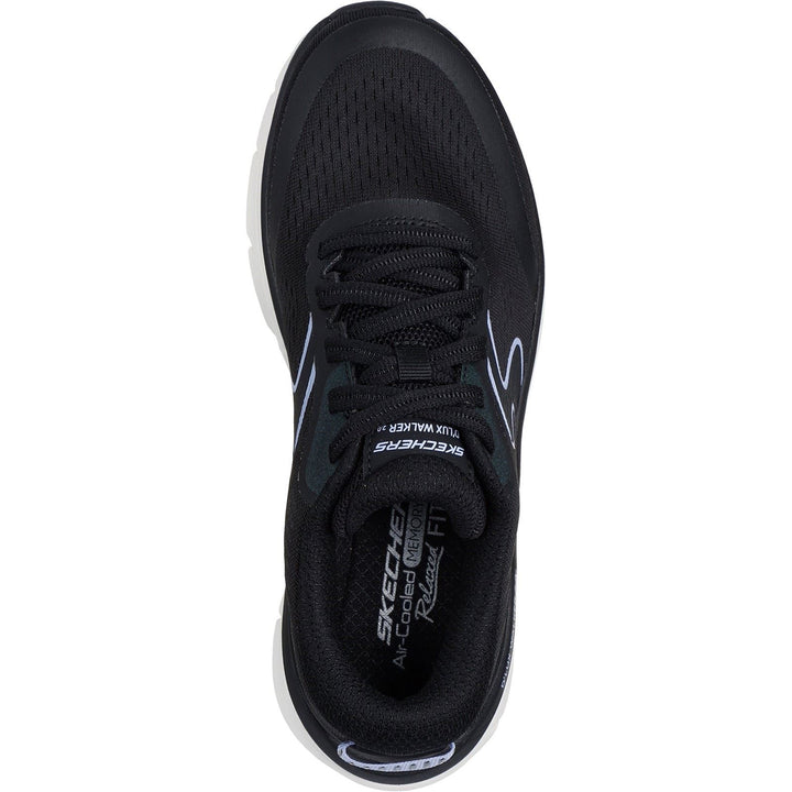 Women's Wide Fit Skechers 150007 D'lux Walker 2.0 Active Pace Trainers in Black/Lavender - Image 1