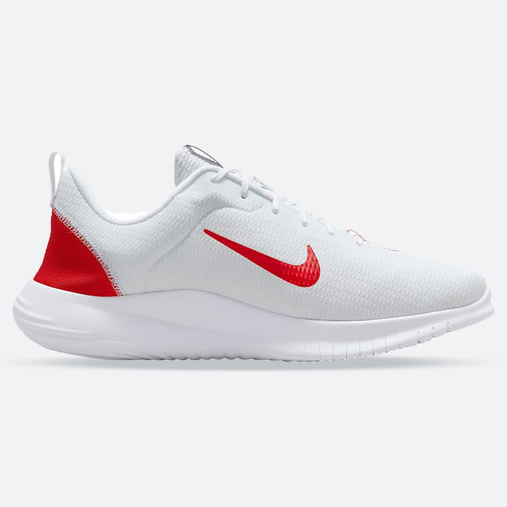 Men's Wide Fit Nike DV0744-102 Flex Experience Run 12 Running Trainers in White/Red - Image 1