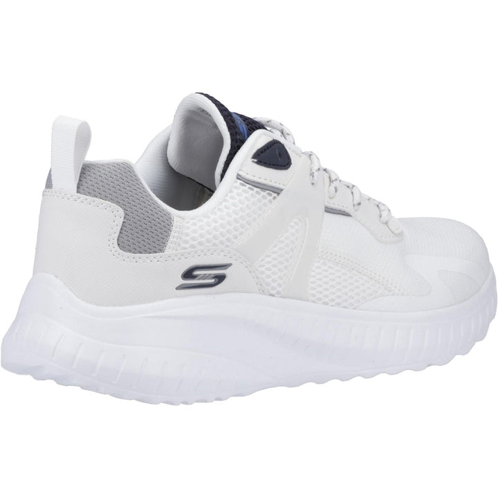 Men's Wide Fit Skechers 118034 Bobs Squad Chaos Trainers in White/Multi - Image 1