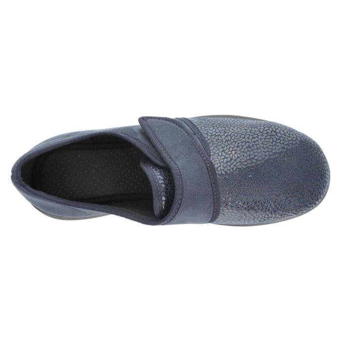 Women's Wide Fit DB Vanilla Shoes/Slipper in Black Stretch Textile - Image 7