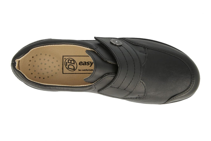 Womens Wide Fit DB Royston Shoes in Black - Image 1