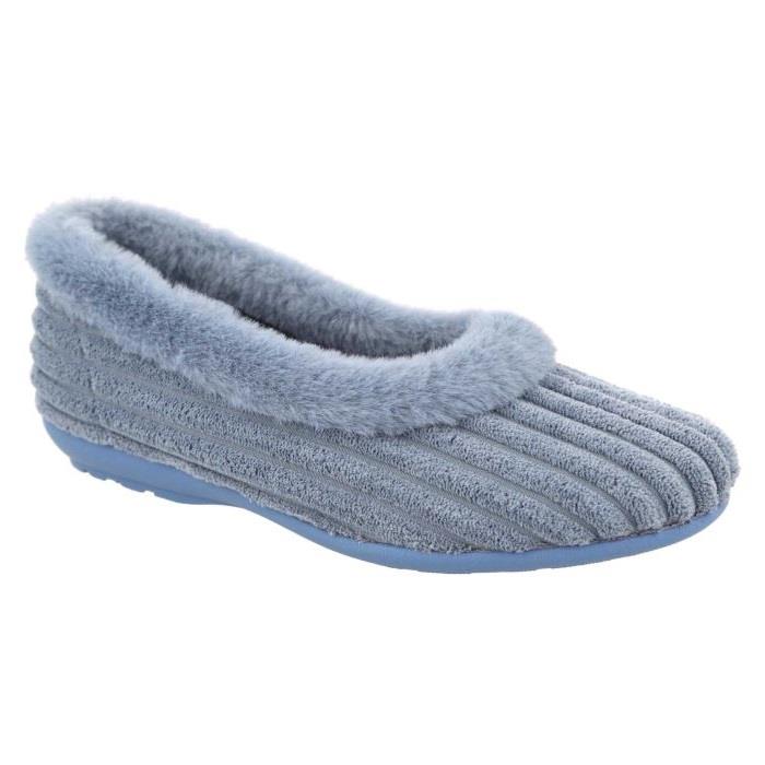 Women's Wide Fit DB Andrea Slippers in Pink Textile - Image 3