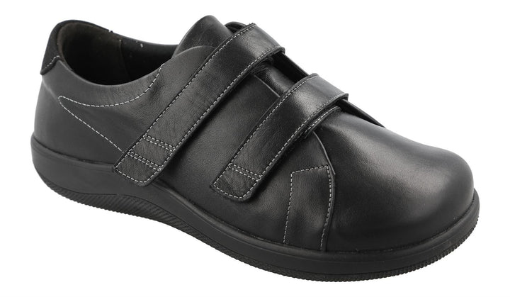 Women's Wide Fit DB Scott Shoes in Black - Image 1