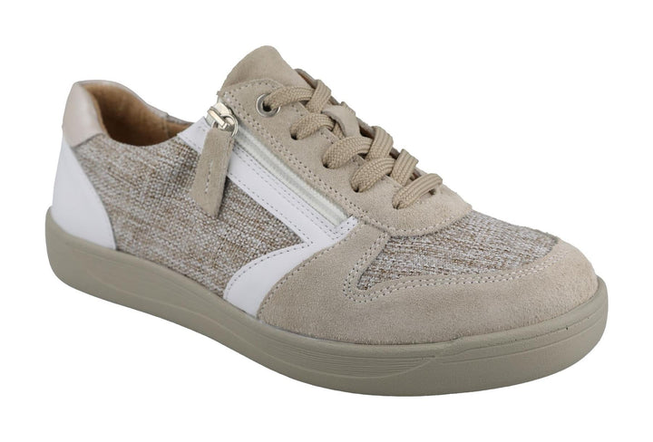 Women's Wide Fit DB Cedar Shoes in Beige - Image 1