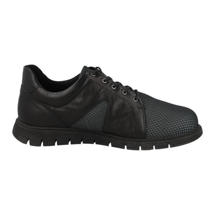Men's Wide Fit DB Phil Shoes with Style in Black - Image 4