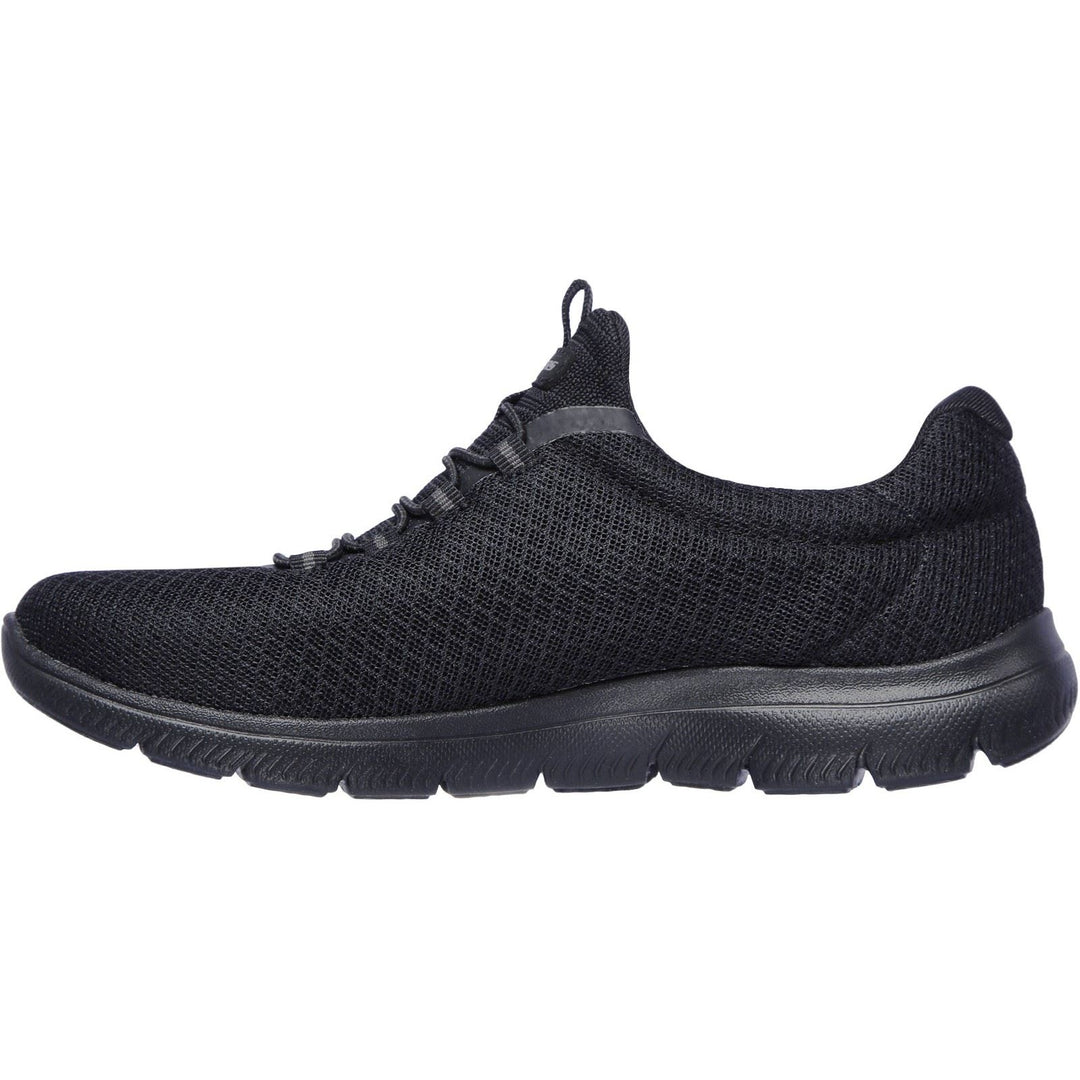 Women's Wide Fit Skechers 12980 Summits Sports Trainers in Black - Image 3