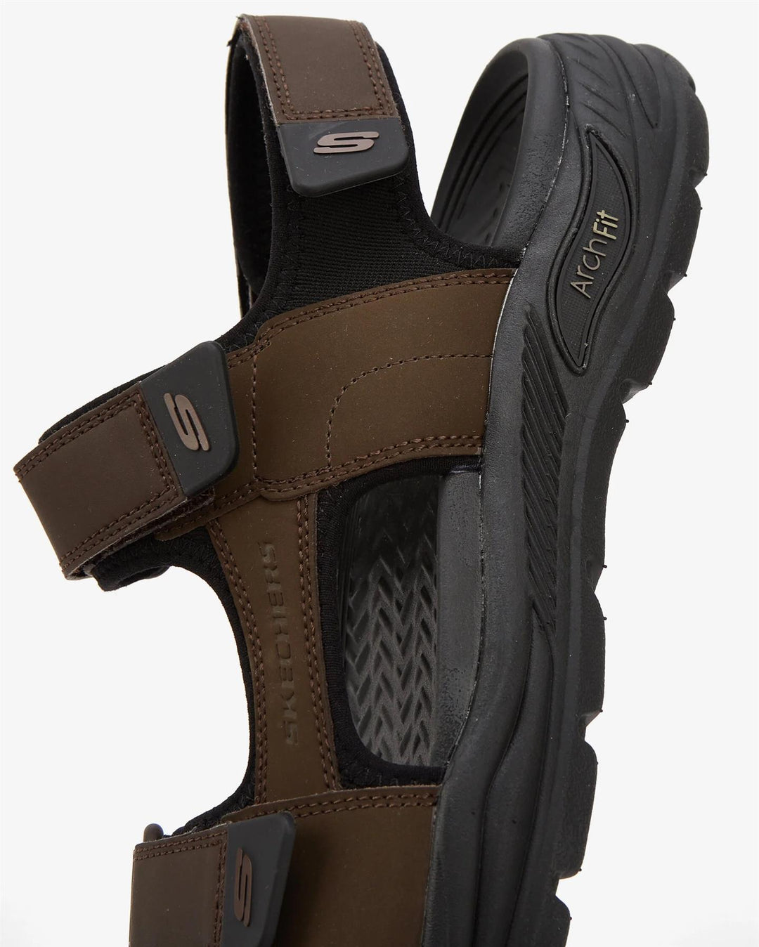 Men's Wide Fit Skechers 204349  Motley SD Kontra Sandals in Brown - Image 8