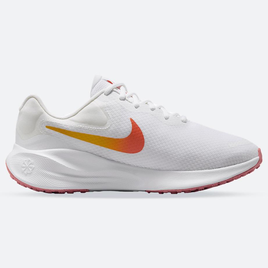 Women's Wide Fit Nike FZ6829-100 Revolution 7 Running Trainers in White/Magic - Image 1