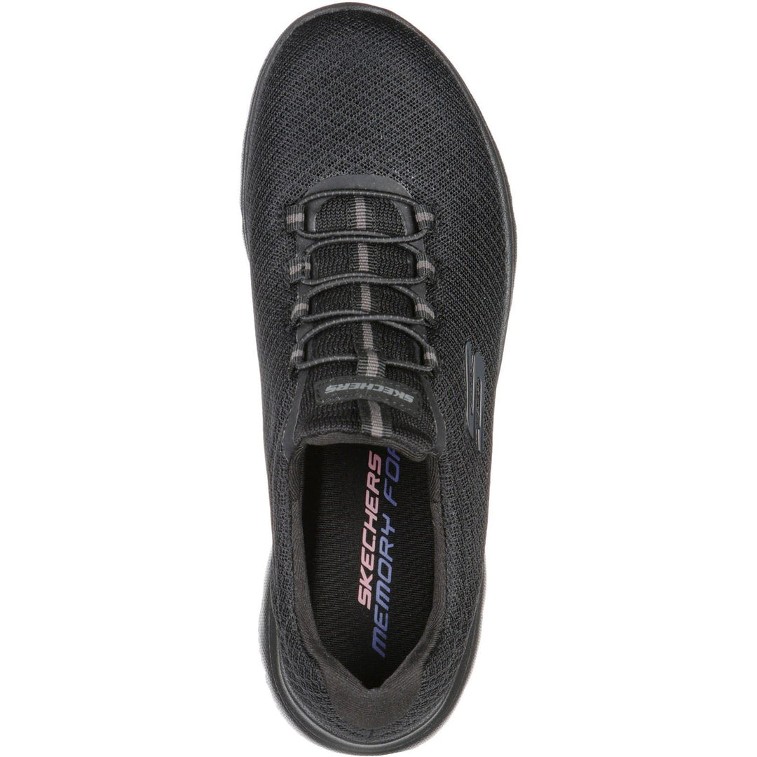 Women's Wide Fit Skechers 12980 Summits Sports Trainers in Black - Image 4