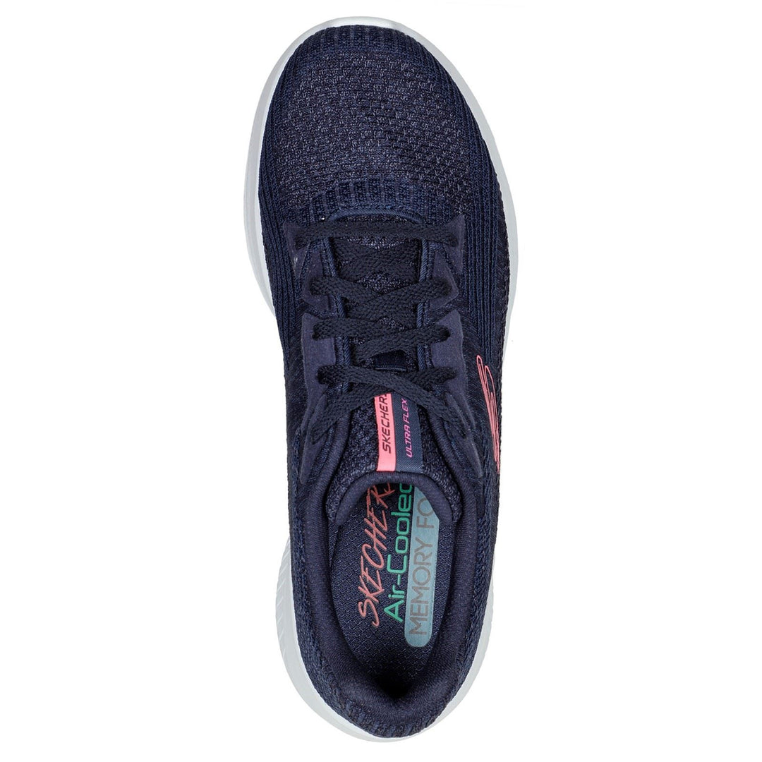 Women's Wide Fit Skechers 149705 Ultra Flex 3.0 Best Time Trainers in Navy - Image 5