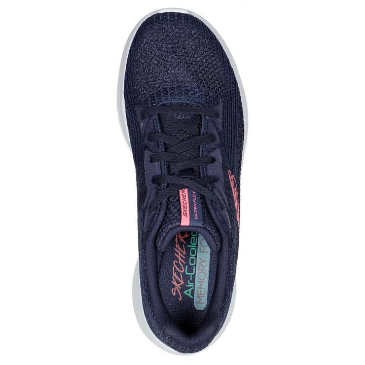 Women's Wide Fit Skechers 149705 Ultra Flex 3.0 Best Time Trainers in Navy - Image 1
