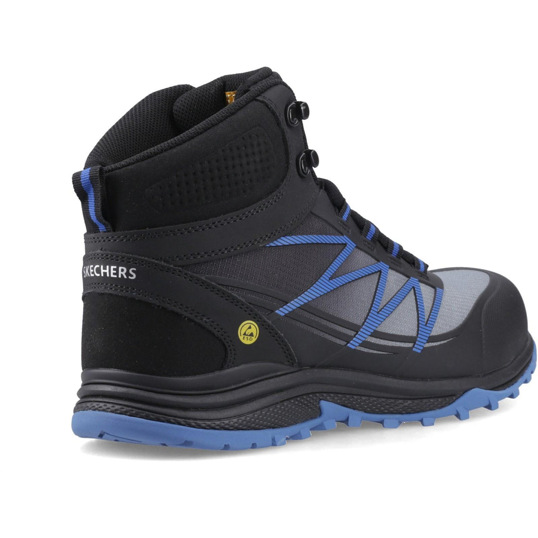 Men's Wide Fit Skechers 200047EC Puxal Firmle Safety Boots in Black/Blue - Image 8