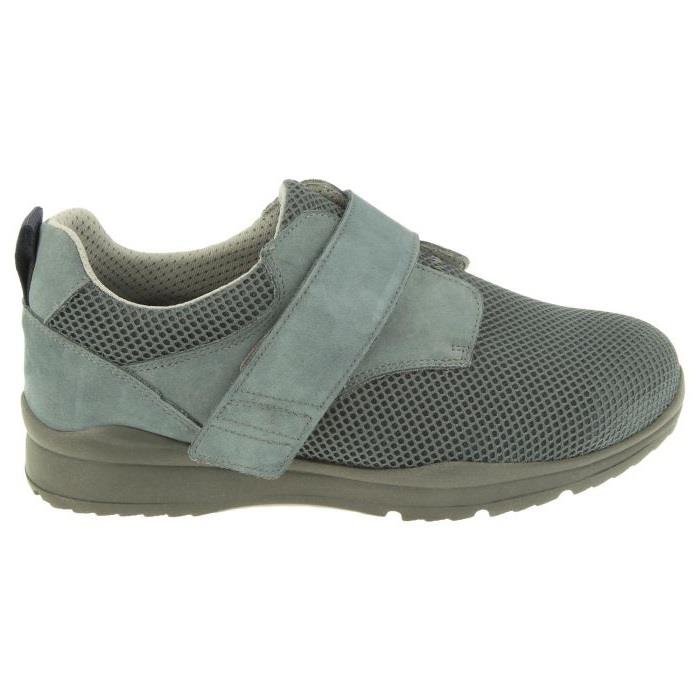 Men's Wide Fit DB Andy Canvas Shoes in Black Mesh Tex / Nubuck - Image 1