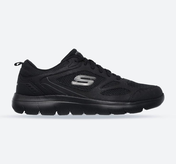 Men's Wide Fit Skechers 52812 Summits South Rim Sports Trainers - Black in Black/Black - Image 1