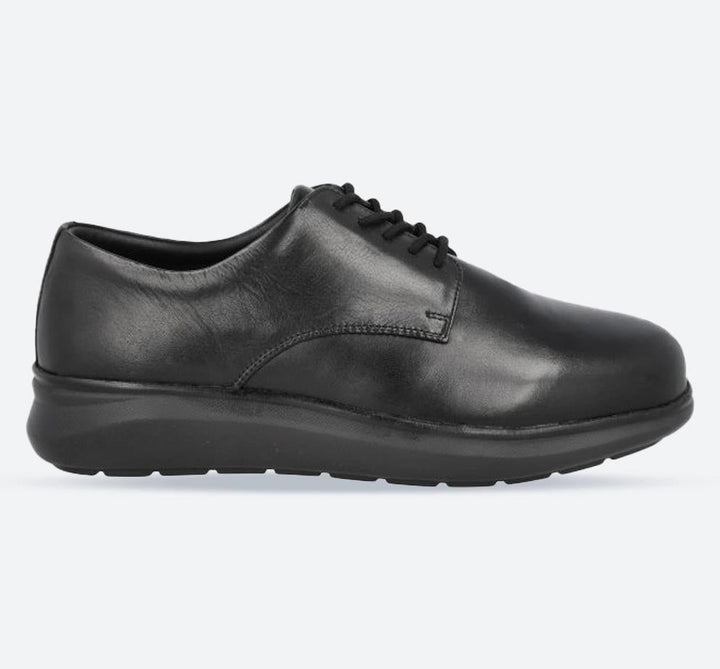 Men's Wide Fit DB Elvis Shoes in Black Leather - Image 1