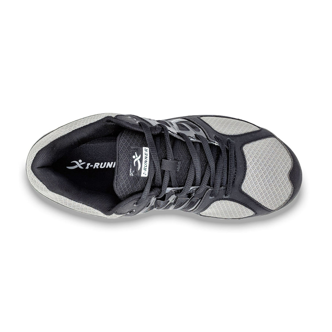 Mens Wide Fit I-Runner Chaplin Trainers in Grey - Image 4