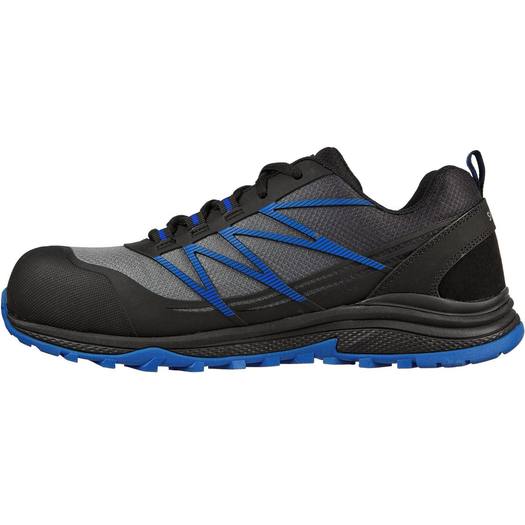 Men's Wide Fit Skechers 200046EC Puxal Safety Trainers in Black/Blue - Image 4