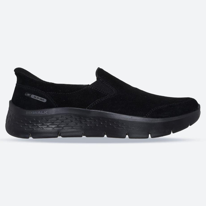 Women's Wide Fit Skechers 125508 Slip-ins Go Walk Flex Trainers in Black - Image 1