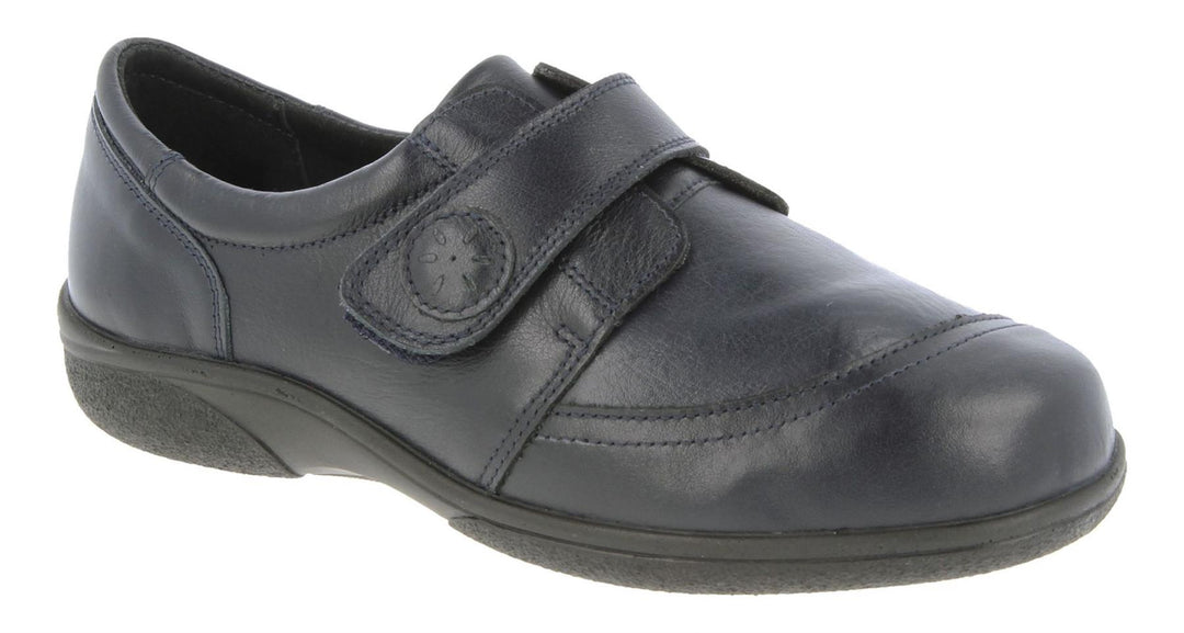 Womens Wide Fit DB Owl Shoes in Black / Stretch - Image 7