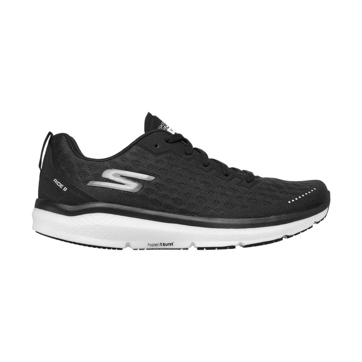 Men's Wide Fit Skechers 246005 Go Run Ride 9 Trainers in Black/White - Image 1