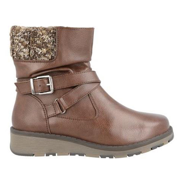 Women's Wide Fit DB Mink Boots in Black Synthetic - Image 1