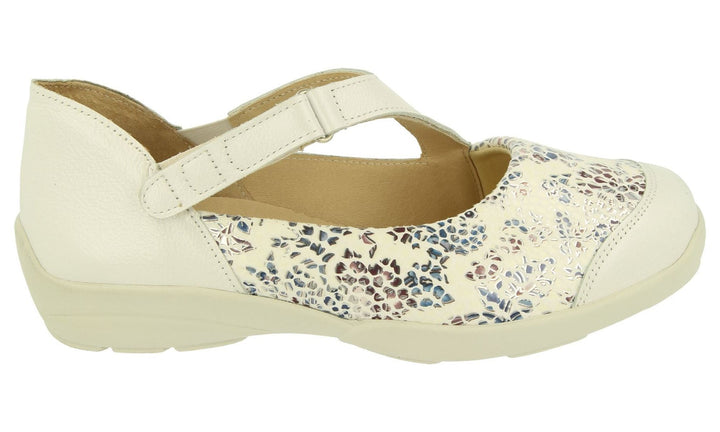 Women's Wide Fit DB Gannet Sandals in Blue Leather / Stretch - Image 1