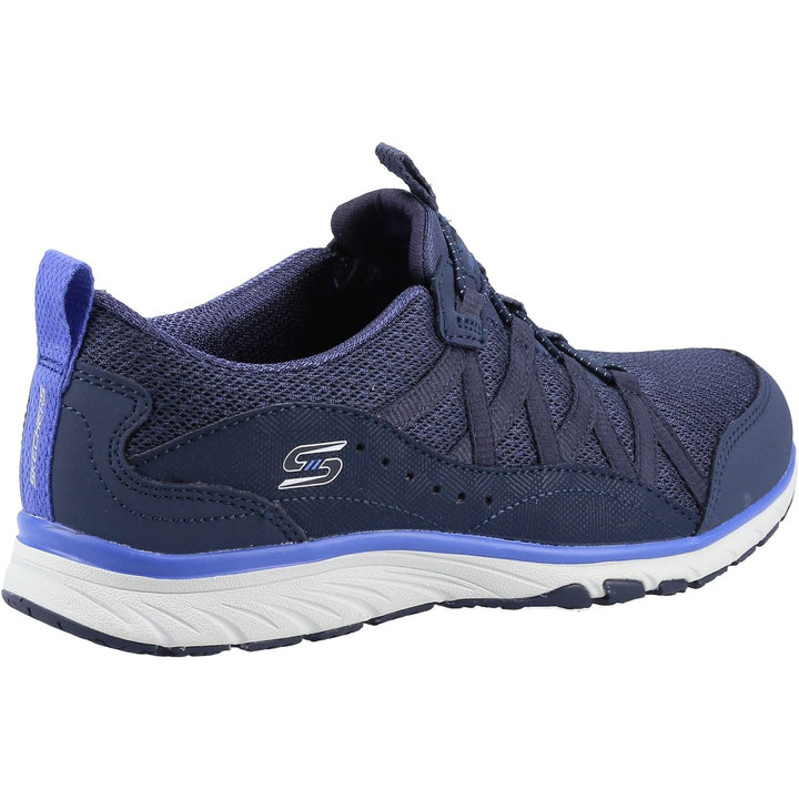 Women's Wide Fit Skechers 104281 Gratis Sport Live Golden Trainers - Navy in Navy - Image 1