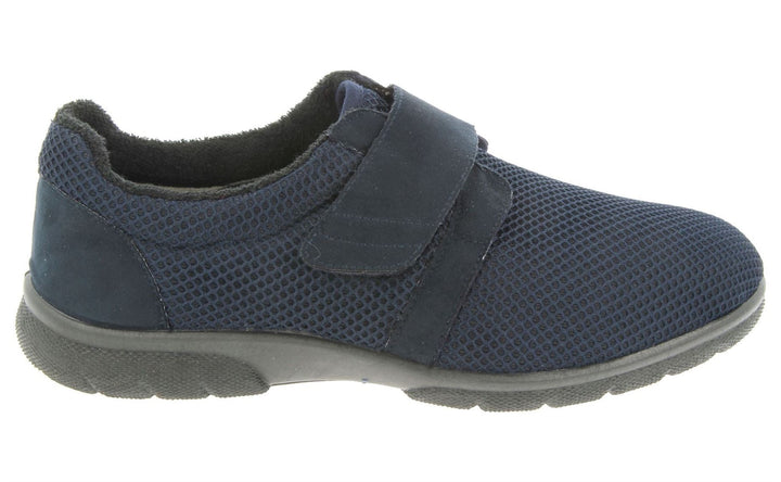 Men's Wide Fit DB Desmond Shoes in Black Textile - Image 1
