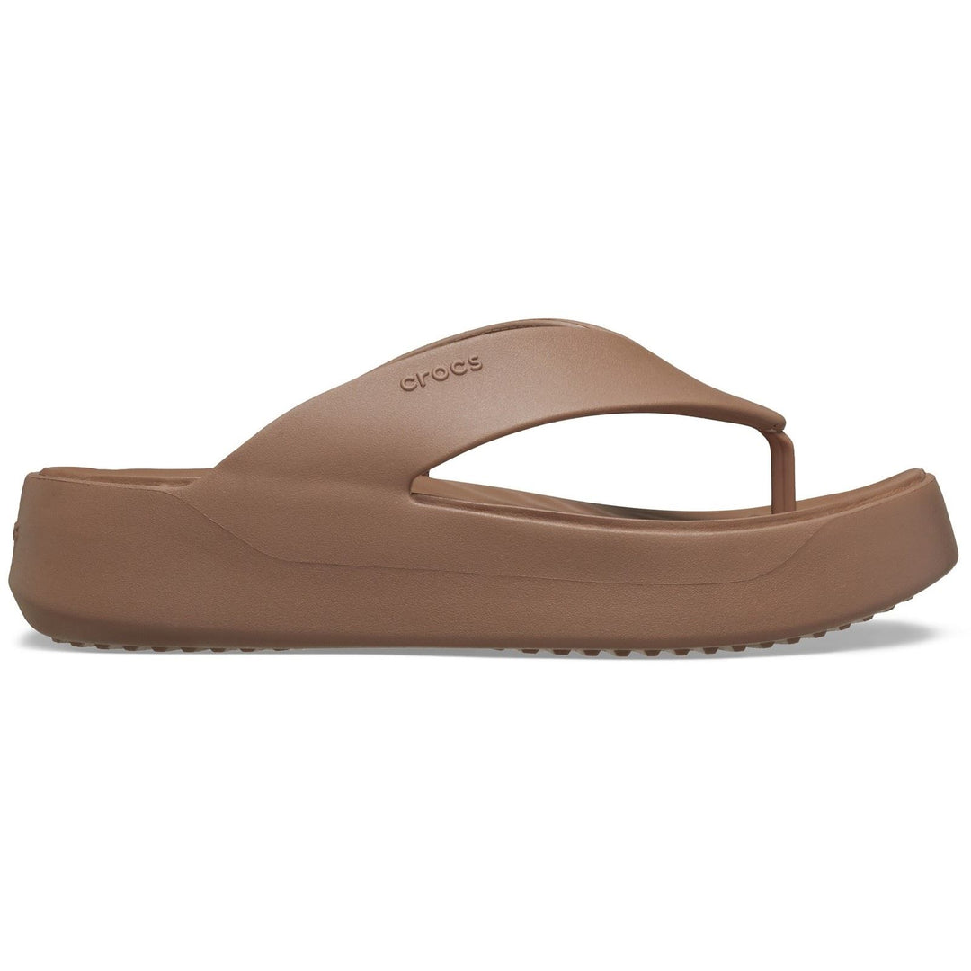 Women's Crocs 209410 Getaway Platform Flip Slippers in Black - Image 13