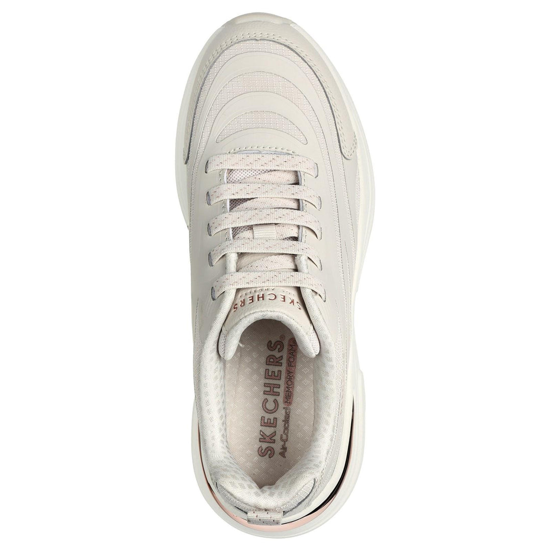 Women's Wide Fit Skechers 177575 Hazel Step N Flow Trainers in White - Image 11