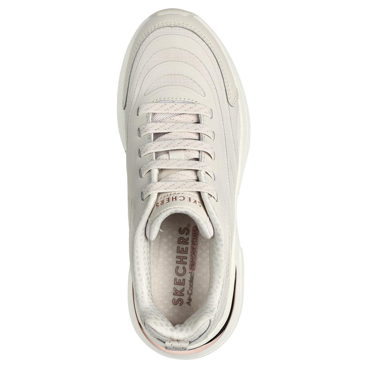 Women's Wide Fit Skechers 177575 Hazel Step N Flow Trainers in White - Image 1