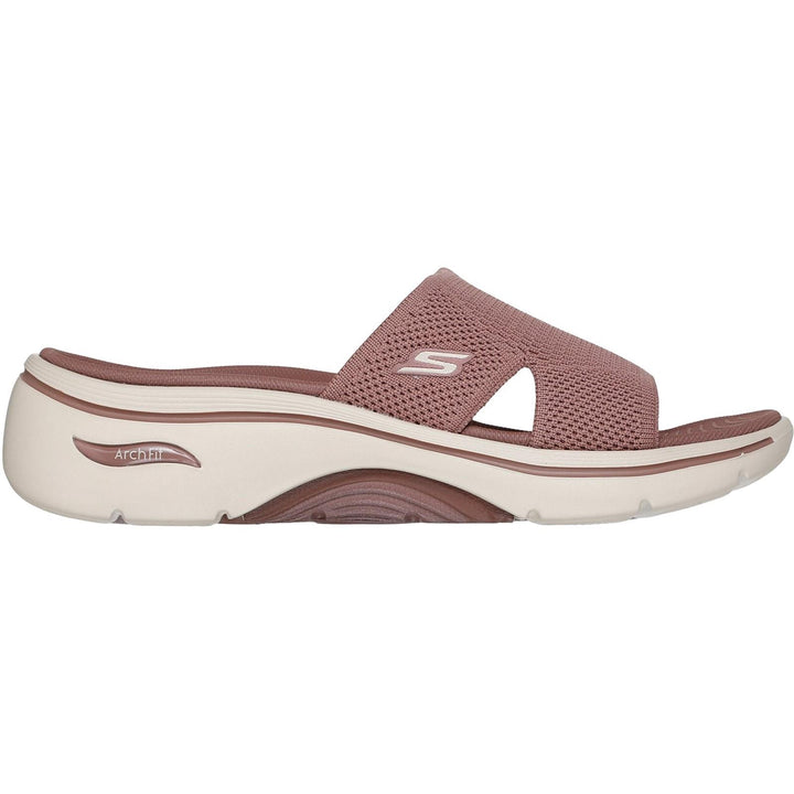 Women's Wide Fit Skechers 140865 Dakota Go Walk Arch Fit 2.0 Sandals in Brown - Image 1
